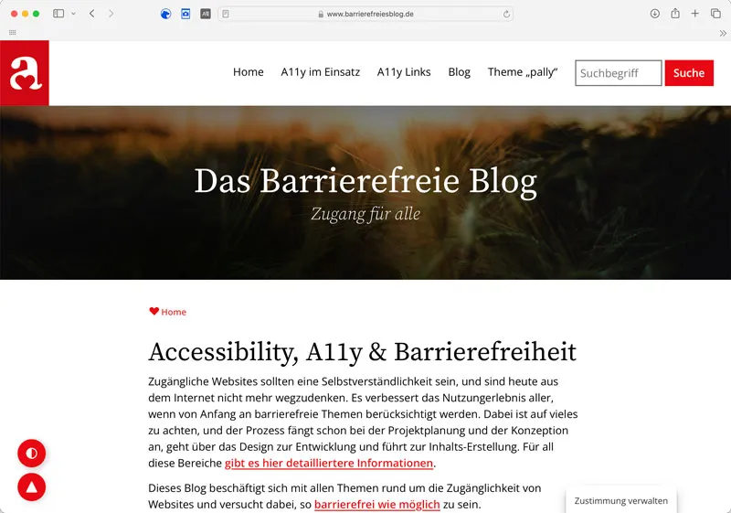 Screenshot points Barrierefrei Blog