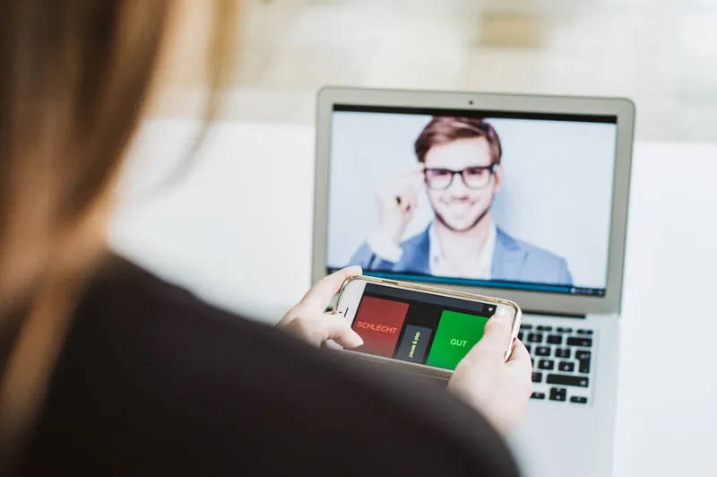 Foto Anwendung der Valenzmethode mit einem Video Prototyp